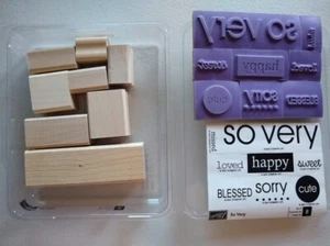 Stampin' Up! SO VERY 8er Set, unmontierte Stempel & Holzblöcke 2007 NEU! - Bild 1 von 2