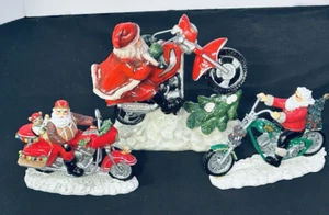 Santa Christmas Set of 3 Resin includes 2 Rebel w-o/Claus Collection READ - Picture 1 of 10