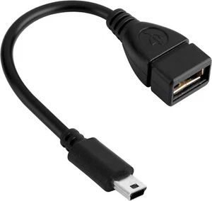 USB 2.0 Mini 5P Type B Cable Male Host to USB Female OTG Adapter Android Tablet - Picture 1 of 10