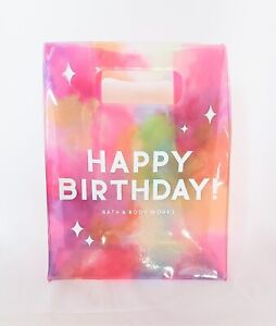 Bath & Body Works Reusable Tie-Dye Happy Birthday Gift Bag 9 x 8
