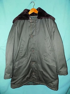RARO parka vintage anni 50 MILITARE B-940, CAPPUCCIO ZIP SPACCATA, MENTONIERA, FODERA TRAPUNTATA, XL - Foto 1 di 21