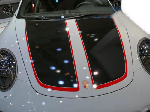 Graphics Racing Stripe Bonnet Car Sticker For Porsche 911 Front Hood Decal Vinyl