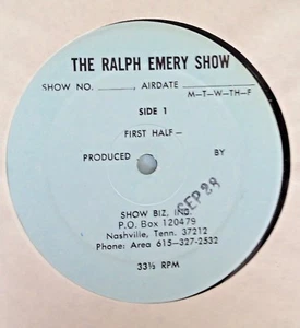 RADIO SHOW: RALPH EMERY SHOW  9/28/78 CON HENLEY  LIVE IN STUDIO 1 HOUR - Picture 1 of 1