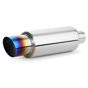 2" Inlet 3" Outlet Performance Mufflers Exhaust/Resonator SS Universal - Foto 1 di 8
