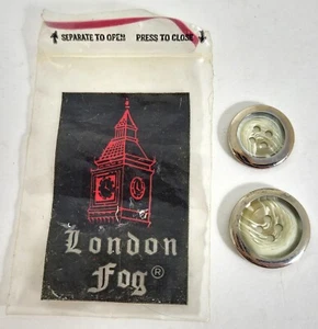 Vintage Lot of 2 New Old Stock London Fog Replacement Buttons Swirl Pattern - Picture 1 of 2