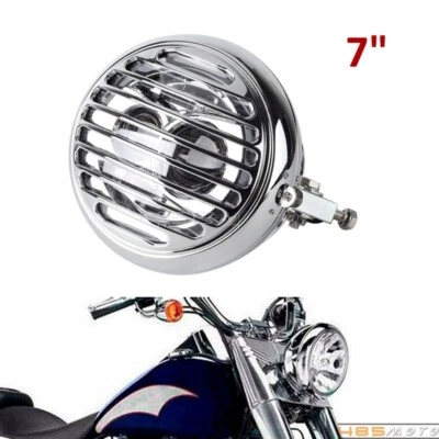 E9 7" LED Headlight For Harley Heritage Softail Fat Boy FLSTF FLSTC 1986-2014 — 第 1/4 张图片