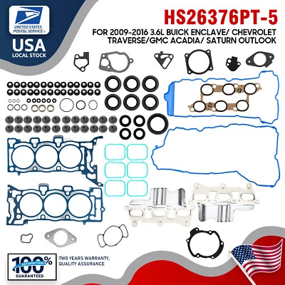Kit de junta de cabeza completa HS26376PT-5 MLS para Buick Enclave GMC Acadia 2009-2015 3,6 L Foto 1 de 4