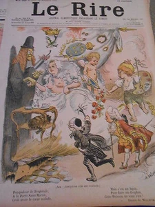 Caricature 1901  Clyster Joséphine est malade  Dessin de Willette - Imagen 1 de 1