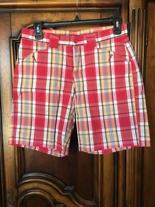 Alpine Design Women's Red Plaid Hiking Shorts Size 4 EUC - Picture 1 of 2