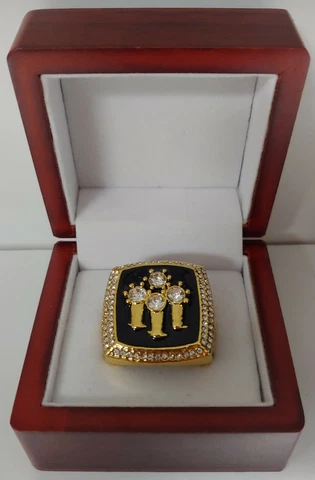 Scottie Pippen - 1996 Chicago Bulls Championship Ring With Wooden Display Box Cover