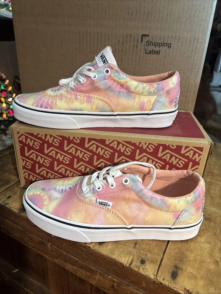 Vans NUEVO Doheny Tie Dye Pastel Lona Tenis Mujer’s 8.5 Parte Superior Baja Zapatos de Skate Foto 1 de 4