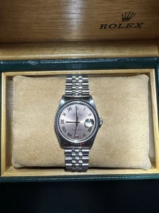 Rolex Datejust 36mm Stainless Steel Rose Roman Dial with Jubilee Bracelet 16200 - Picture 1 of 11