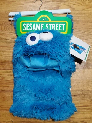 Sesame Street Cookie Monster Kids Faux Fur  Hooded Throw Blanket 36" x 56"🍪~New - Image 1 of 4