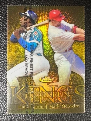 Topps Finest Kings 1999 refractor de oro con revestimiento Hank Aaron Mark McGwire/100  Foto 1 de 2