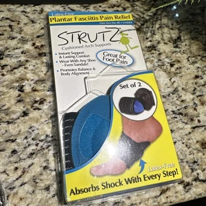 (Strutz) Plantar Fasciitis Pain Relief Cushioned Arch Supports Set Of 2 - Picture 1 of 2