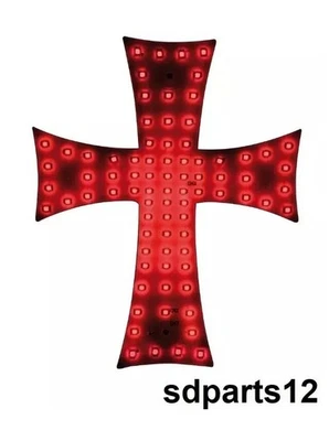 LED Kreuz 12V-24V Zigarettenstecker § Saugnäpfen Rot Innenraum Deko für KFZ SUV - Bild 1 von 4