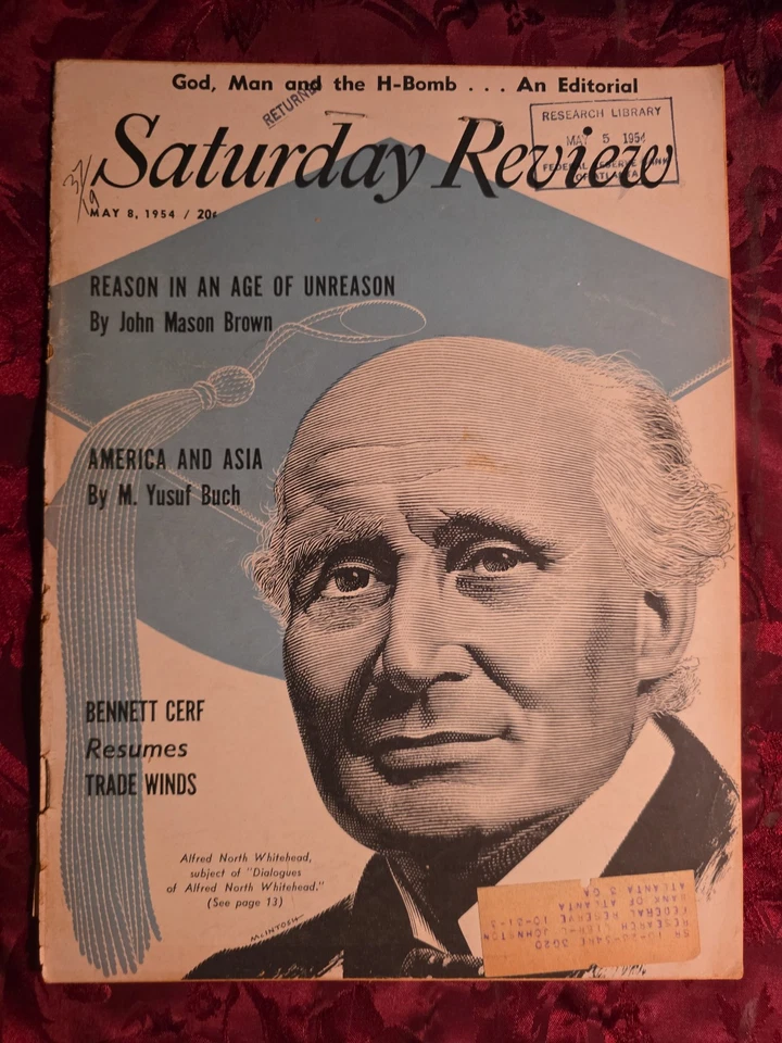 Saturday Review May 8 1954 ALFRED NORTH WHITEHEAD MARION KING - Image 1 of 1