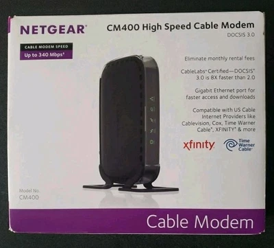 Netgear CM400 High Speed Cable Modem DOCSIS 3.0 NEW in Box Xfinity & Time Warner - Image 1 of 4