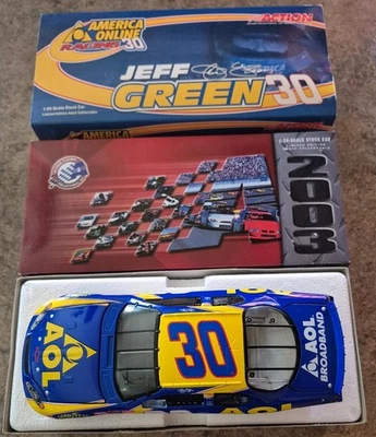 Jeff Green 30 AOL Racing Action 1:24 Stock Car Die-cast 2003 nuevo en caja TP 3180 Foto 1 de 4