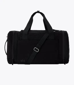 BEIS The Utility Duffel Black Cotton Travel, Luggage Weekend Bag Carry On - Picture 1 of 7