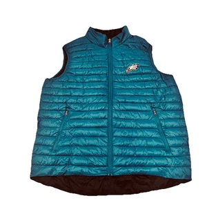 Philadelphia Eagles Para hombres Talla 2XL Verde Chaleco Puffer Chaqueta con Cremallera NFL Fútbol - Imagen 1 de 8