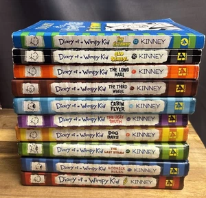 LOT of 10 DIARY of a WIMPY KID Paperback Books By Jeff Kinney - Picture 1 of 4