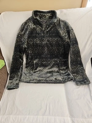 Suéter Eddie Bauer Mujer Mediano Manga Larga 1/4 Cremallera Exterior Polar Tonos Verdes Foto 1 de 4