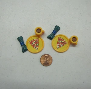 Fisher Price Loving Family Dollhouse 2 Pizza Plates Cola Soda Ice Plates - Picture 1 of 3