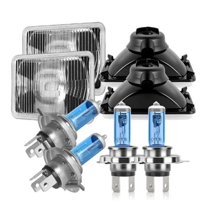 4pcs 4x6'' Halogen Headlights High-Low Beam For Chevrolet G10 G20-G30 1992-1995 - Foto 1 di 16