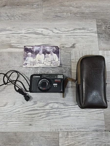 Canon Sure Shot Telemax 35mm Point & Shoot Film Camera Case Manual Tested - Foto 1 di 11