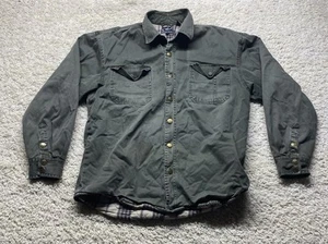 Roper Mens Medium Button Up Quilted Lined Ranch Coat Green - Picture 1 of 11