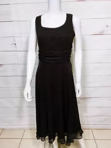 Perceptions New York Womens Dress Size 10 Black Scoop Neck Lined Back Zip - Picture 1 of 7