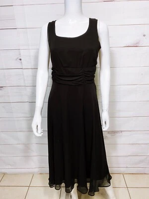 Perceptions New York Womens Dress Size 10 Black Scoop Neck Lined Back Zip - Image 1 of 4
