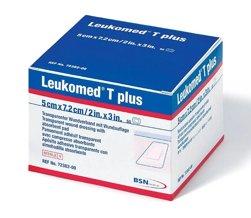 Leukomed T Plus Vapour-Permeable Adhesive Film Dressing 7.2cm x 5cm x 50 - Image 1 of 1