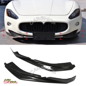 Parachoques delantero divisor labio de fibra de carbono real para Maserati GranTurismo Coupe 08-14 - Imagen 1 de 8