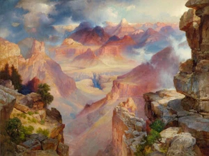 Gran Cañón de Arizona al atardecer por Thomas Moran Giclee impresión artística envío gratis - Imagen 1 de 3