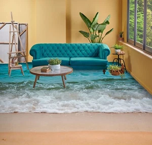 3D Ocean Waves I3918 Floor WallPaper Murals Wall Print Decal AJ Coco 2024 - Picture 1 of 5