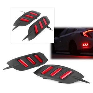 2x Luces LED de parachoques traseras antiniebla luces traseras de freno para Honda Civic 2016 2017 2018 yb - Imagen 1 de 9