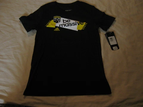 Columbus Crew T Shirt Youth Girls Medium 10-12 Adidas new W/Tags MLS Soccer COL Cover