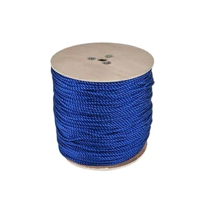 6mm Blue Polypropylene Rope Strong 3-Strand Twisted for Secure Tying and More - Picture 1 of 7