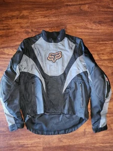 FOX 360 RACING MOTORCYCLE JACKET BLACK-GRAY SIZE MEDIUM, IT IS USED - Picture 1 of 12