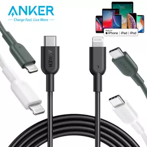 Anker PowerlineII 6ft Charging Cable USB C Lightning MFi-Certified for iPhone 13 - Picture 1 of 22
