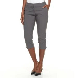 Women's Apt. 9 Torie Midrise Straight-Leg Curvy Capri Pants, MSRP $40 () - Picture 1 of 8