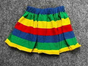 Falda Vintage Color Primario Rayas 3T Hecha en EE. UU. Arco Iris Brite Tulipán Tops - Imagen 1 de 8
