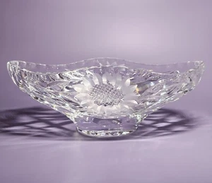 Vintage MCM geschliffene Bleikristall Schale Sonnenblume Margarete von Lausitzer - Bild 1 von 20