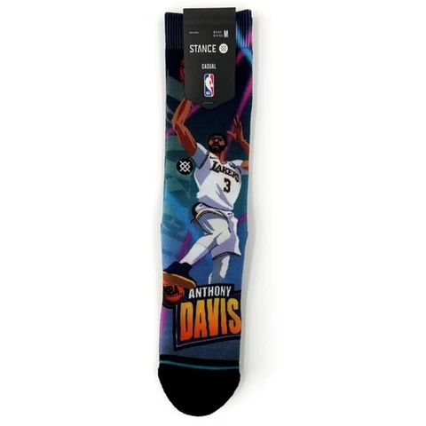 Stance NBA Anthony Davis Fast Break Crew Socks Lakers Medium Mens Womens Cover
