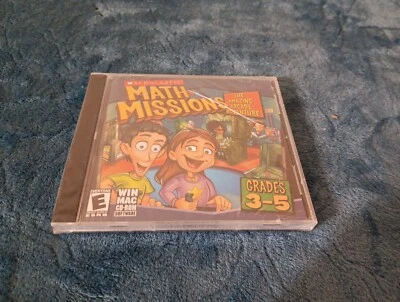 Scholastic Math Missions CD-ROM AMAZING ARCADE ADVENTURE WIN MAC Grades 3-5 Fun - Image 1 of 4