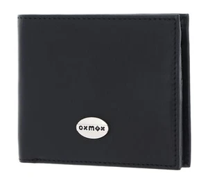oxmox monedero Leather RFID Protect Querscheinbörse Black - Imagen 1 de 10