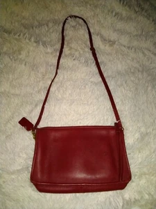 Coach B2P-9455 Bolso Básico de Cuero Rojo Bolso sin asas Bandolera Cartera + Mini Monedero - Imagen 1 de 9