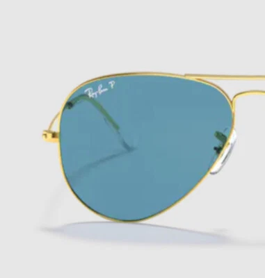 Coppia lenti di ricambio Ray Ban 3025 aviator goccia da sole Blu polar - Immagine 1 di 3